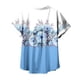 thumbnail image 5 of Mujeres Pantalones Cortos Impresos Manga Corta con Cuello en V Blusa Superior, Casual Y Elegante Corto para las Mujeres Verano Casual, 5 of 5