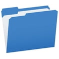 Blue File Folders Letter Size 1/3 Cut, Interior Grid - Color Coding ...