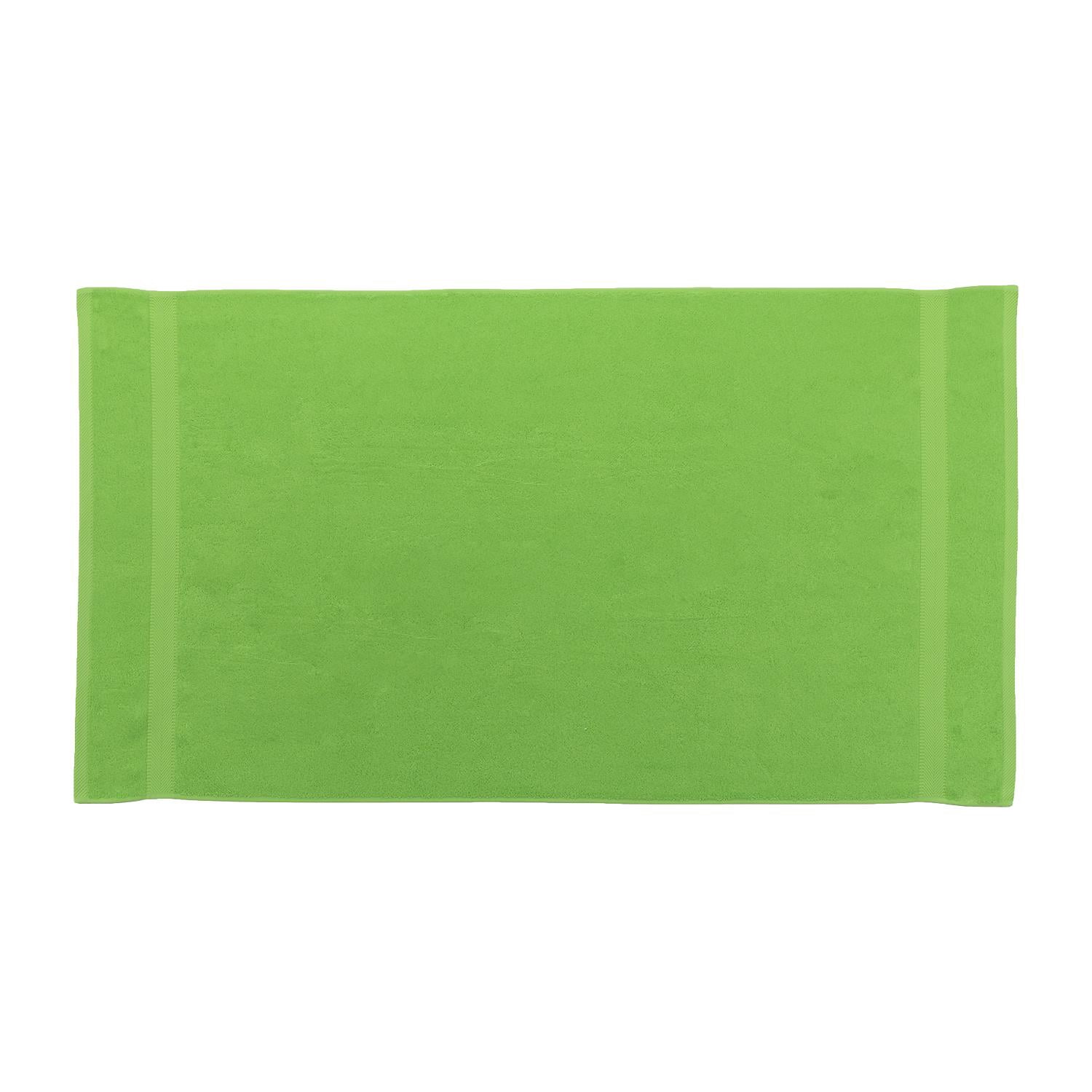 ELEGANI King Size 100% Cotton Loop Terry Beach Towel - 35 inch x 65 inch - Lime Green