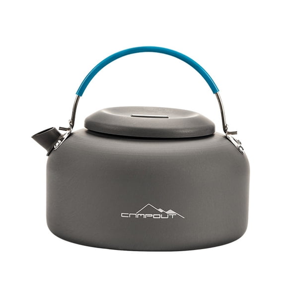 BIMZUC 1.4L Outdoor Camping Kettle Aluminum Tea Pot Compact Lightweight Coffee Pot for Hiking Backpacking (6.1 in / 15.6 cm, 7.4 oz / 210 g)