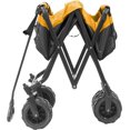 thumbnail image 2 of Creative Outdoor Durable All-Terrain Collapsible Folding Wagon Cart 150lb Capacity, Black and Yellow, 2 of 13
