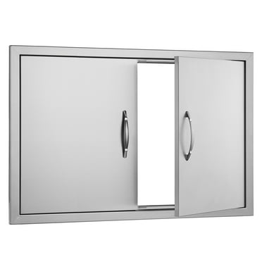 KFFKFF BBQ Island Access Door 33x22 Inch Stainless Steel Exterior Kitchen Door