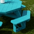 thumbnail image 3 of Wildridge Heritage Octagon Picnic Table, Aruba Blue - Outdoor Weather Resistant HDPE Picnic Table for Patio, Porch, Deck, Lawn, 3 of 4