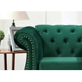 thumbnail image 4 of US Pride Furniture Chester 61 in. Wide Rolled Arm Velvet Modern Straight living Room Loveseat, Green, 4 of 4