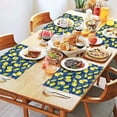 thumbnail image 2 of Yellow Lemon Fruit Slices Blue Pattern Summer Placemats Table Placemats Set Of 4-Linen Kitchen Washable Placemats Table Mats 11.8"x17.7" Non-Slip Heat Resistant, 2 of 6