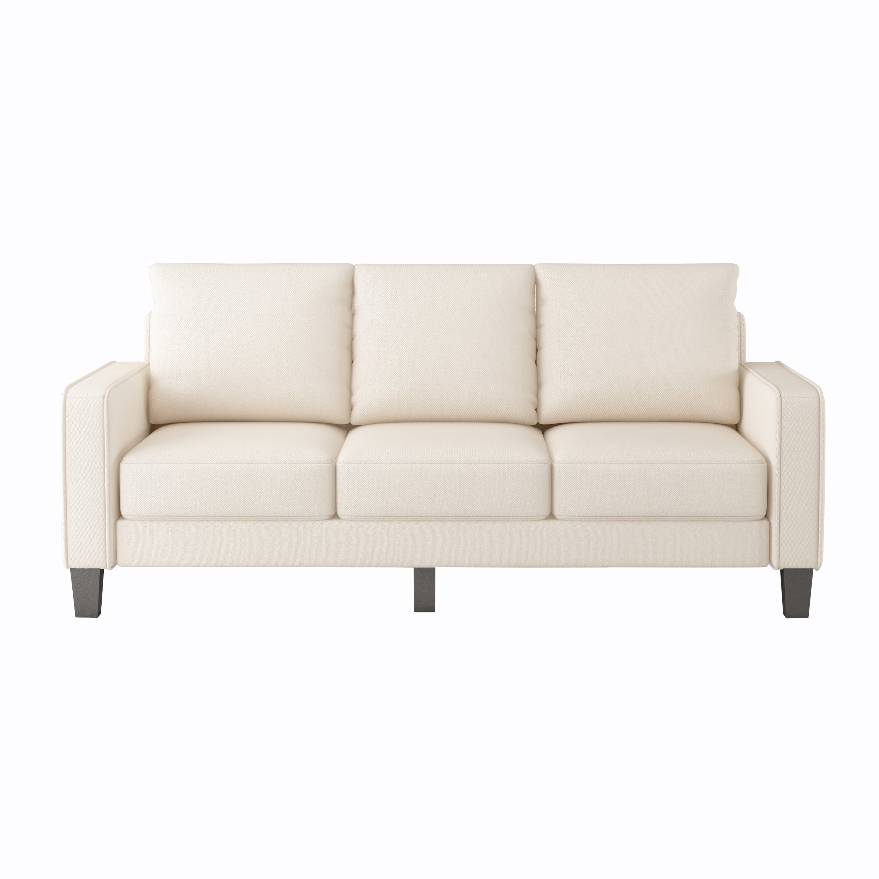 Behov for Rejse kit AUKFA 3-Seater Sofa - Modern Living Room Furniture Sofa in Beige Fabric -  Walmart.com