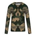 thumbnail image 4 of VBTAPA Camo Long Sleeve Shirt for Men Crewneck Camouflage T-Shirt Lightweight Hunting Shirts Sport Athletic Workout Tops Prime Big Deal Days Army Green XL, 4 of 5