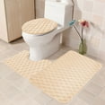 thumbnail image 4 of Bathroom Sets Foam Bath Mat Set Bathroom Rugs for 3 Pcs Toilet Mats Soft Comfortable Water Absorption Nonslip Thickmachine Washableeasier To Dry, 4 of 9