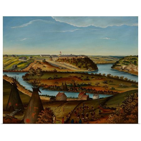 Great BIG Canvas | Rolled Edward K. Thomas Poster Print entitled View of Fort Snelling, c.1850