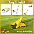thumbnail image 5 of CATGOOD 21V Weed Eater Cordless, 4AH Electric Weed Wacker with 2 Batteries, 3-in-1 Lawn Edger with Auto Line Feed, Foldable String Trimmer with Fast Charger, Yellow, 5 of 11