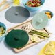 thumbnail image 2 of Goodful Tapas de silicona universales, calientes, reutilizables con ventosa para cuencos, ollas, tazas, grado alimenticio, apto para lavavajillas, 3 piezas, juego de 3 piezas, multicolor, 2 of 9