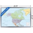 thumbnail image 3 of North America Map 2024 Wall Poster, 22.375" x 34" Framed, 3 of 5