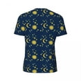 thumbnail image 6 of T Shirt For Men Gold Star Print T-Shirt Retro Sun Moon Trending Sports Short-Sleeve Quick Dry Tshirt, 6 of 7