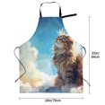 thumbnail image 5 of Picia Blue Sky Winged Cat Waterproof Apron for Unisex Adult - Adjustable Bib Apron with Pockets, Ideal for Cooking, Gardening, Painting, and Household Chores, 5 of 9