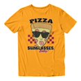 thumbnail image 2 of Disney Pixar Toy Story 5 Men's Pizza With Sunglasses Baby Checker Stripe (Gold, S-XXXL), 2 of 4