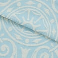 thumbnail image 5 of Superior Woven Jacquard Bedspread Set King Size, 3-Piece Lightweight All Seasons Coverlet, Aqua, 5 of 9