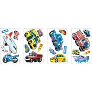 Transportation Cars, Planes, Firetrucks - 20 Large Wall Stickers / Wallies