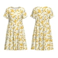 thumbnail image 3 of Bixox Robe d'Été à Manches Courtes pour Femmes Robe Ample Longueur Genou avec Poches-Banane, 3 of 7