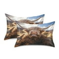 thumbnail image 2 of JSTEL Funny Yak Bull / Cow Satin Pillowcase Standard Size Pillow Cases Envelope Closure Bed Pillow Cover, 20 x 26 inch, 2 of 9