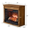 thumbnail image 5 of 28 inch Electric Fireplace Heater Mantel With Removable Caster Wheel, 5 of 7