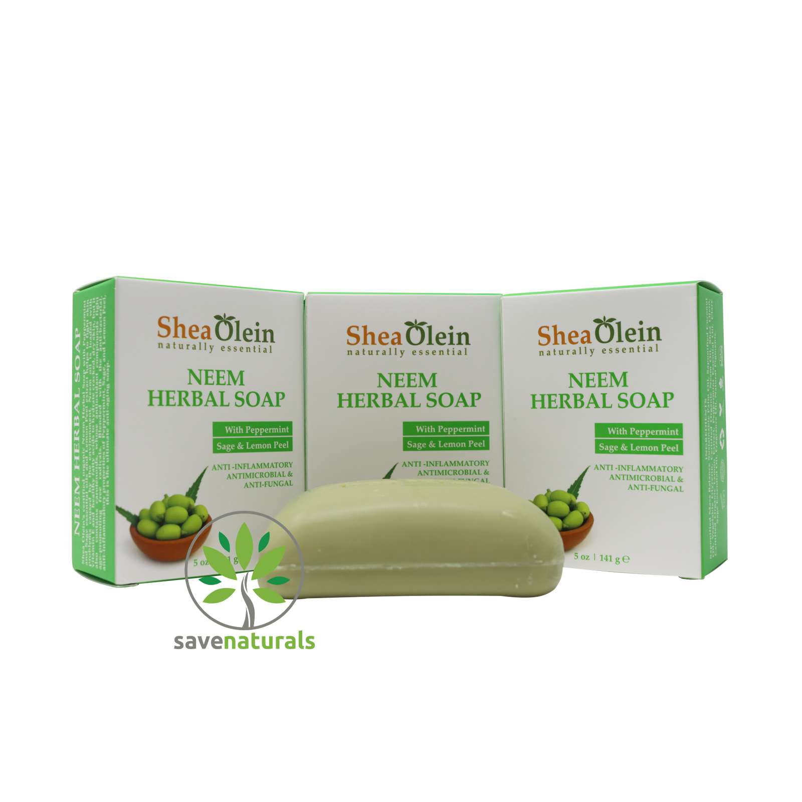 NEEM HERBAL SOAP WITH PEPPERMINT, SAGE & LEMON PEEL