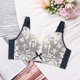 thumbnail image 3 of Women's Plus Size Bras Push Up Full Figure Back Close Wirefree Lace Bra Black D 42, 3 of 6