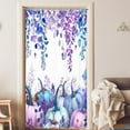 thumbnail image 3 of Fall Thanksgiving Shower Curtain, Watercolor Autumn Pumpkins Eucalyptus Leaves Shower Curtains Set with Hooks, Blue Purple Waterproof Fabric Bathroom Decor Home Accessories, 3 of 5