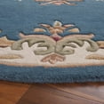 thumbnail image 3 of SAFAVIEH Aubusson Albus Medallion Area Rug, Blue/Ivory, 6' x 6' Round, 3 of 10