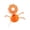 B003- Orange, variant on Halloween Decorations, Orange Web Hat + Skirt Outfit for 7 Inch Desktop Goose, Halloween Party Supplies for Small Decorative Goose Figurines, Web Decoration Themed Goose Accessory