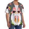 thumbnail image 4 of Cauagu Summer Gnome 1 Men's Short Sleeve Button Down Hawaiian Shirt for Men Bowling Shirts Casual Summer Beach Shirt,X-Large, 4 of 6