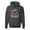 Charcoal, variant on Funny Neon Sloth | Dean Russo Art Animal Lover Unisex Hoodie Sweatshirt, Brown, 3XL