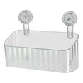 thumbnail image 2 of TISHITA Shower Basket Suction Cup Bathroom Organizer Wall Mounted Simple Shower Storage Rack Shower Shelf for Kitchen Apartment Toilet Clear L, 2 of 8
