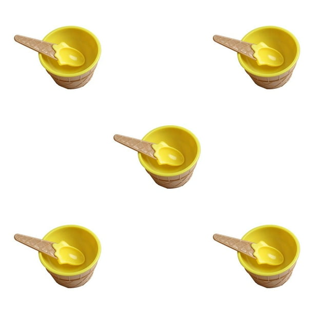 Injueey Taza de helado para niños, postre para niños, mezcla de helado, cuenco de PP con cuchara, vajilla Type2 NO2 Injueey CBP146424