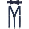 thumbnail image 1 of GHSDFBB Holdu2019Em 1" Teens & Men Suspender and Bow Tie Set EXTRA STURDY POLISHED CLIPS, Pre-tied Bow Tie, Perfect for Tuxedo, 1 of 6