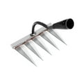 jileijar Weeding Hoe Rake Steel Harrow Grasping Raking Loosening Soil