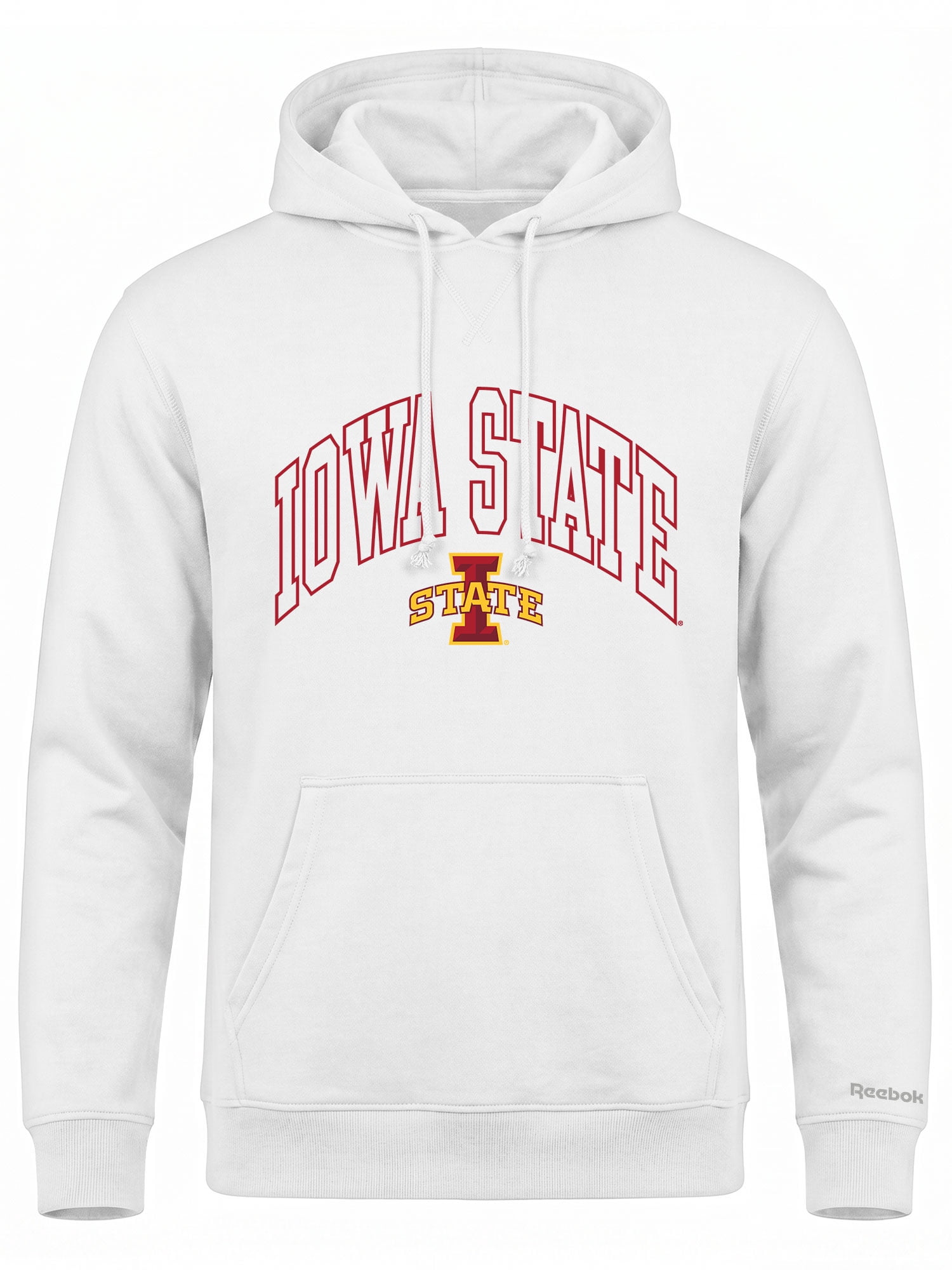 Iowa State Cyclones Reebok Mens White Hooded Sweatshirt