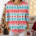 thumbnail image 6 of adviicd Christmas Cardigan Sweater for Women Open Front Holiday Graphic Funny Cute Long Sleeve Xmas Outfit 2025 Fashion (Light Blue, XXL), 6 of 6