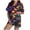 Purple, variant on Weebloom Halloween Comfy Pajamas For Women Set Two Piece Outfits Short Sleeve V Neck Shorts Set Sleepwear Nightwear Pjs Loungewear Gold S