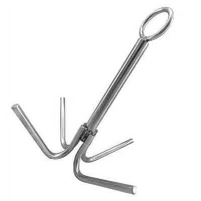 ISURE MARINE Boat Anchor Stainless Steel 4-Claw Anchor Anti-rust Grab Hook Anchor Grapple