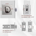 thumbnail image 2 of Sliding Door Lock Pocket Door Lock Invisible Recessed Mortise Lock Wooden Door Lock Silver - q36/YY, 2 of 5