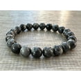 thumbnail image 2 of Black Labradorite Crystal Bead Bracelet 8mm, Wholesale Genuine Black Labradorite Stretch Gemstone Bracelet, Gift for Men & Women (1), 2 of 9