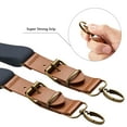 thumbnail image 2 of Buyless Fashion Leather End 2 Pack Suspenders for Men - 48" Elastic Adjustable Straps 1" - Y Back with Metal Hooks - 5139-2-Denim-Blue, 2 of 7