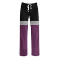 thumbnail image 6 of Hxshgdsn Womens Trendy High Waist Sweatpants Wide Leg Yoga Long Pants With Pockets Casual Soft Sportwear Purple 1 L, 6 of 6