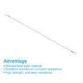 thumbnail image 4 of Stainless Steel Lanyard Cable with Eyelets 0.06" x 20" 1.5mm x 50cm Lock Security Wire Rope with Screws, 6 Pack, 4 of 6