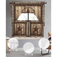 thumbnail image 2 of Western Farmhouse Swag Curtains for Living Room/Bedroom Windows, Primitive Rustic Country Retro Texas Star Kitchen Curtains and Valances Set 36 Inch Length, Swags Valance Curtain Panels, 2 of 5
