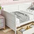 thumbnail image 5 of Twin Size Daybed with Storage, Twin Daybed with 2 Storage Drawers, Wood Daybed Frame with Drawers, White, 5 of 7