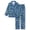 Navy Blue Bats Ghosts Pumpkins, variant on Beezizac Boys 2-Piece Pajamas - Blue Bats Ghosts Pumpkins Print Long Sleeve Notch Collar Button Soft PJs Size 10