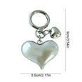 thumbnail image 3 of Dianli Heart Keychain Pendant Bag Charm Romantic Heart Shaped Metal Alloy Key Ring Purse Charm Valentine's Day Gift for Girlfriend Wife Anniversary Stocking Stuffer, 3 of 7