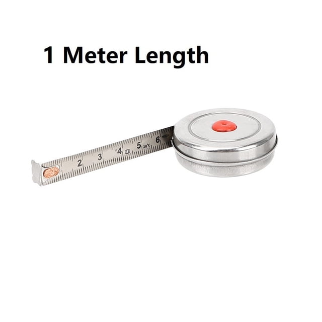 Sewing Tool Mini Retractable Tape Woodworking Measureing Ruler Stainless Steel 1 Meter