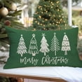 thumbnail image 4 of Christmas Pillow Covers 12x20 Inch Merry Tree Green Farmhouse Decorations Outdoor Xmas Winter Holiday Decorative Lumbar Throw Pillow Case for Living Room Couch Home Decor, 4 of 6